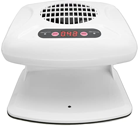 Sonew Air Nail Dryer mit Automatischem Sensor, Air Nail Fan Föhn Nageltrockner Einhand Warm Kühl Nagel Lufttrockner für den Salon zu Hause, Weiß (EU Stecker 220V)