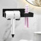 ELICNA Soporte para Secador de Pelo,Soporte Plancha Pelo Colgador Secador Pelo Hair Dryer Holder Soporte Secador de Pelo Adhesivo Soporte para Secador de Pelo sin Taladrar Porta Secador Pelo Pared