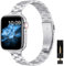 MaEiol Cinturino Metallo per Apple Watch 49mm 45mm 44mm 42mm /Series 10 46mm per Uomini Donne, Cinturino Acciaio Inossidabile Sottile per Apple Watch Ultra2/SE/Serie 10 9 8 7 6 5 4 3 2 1, Argento