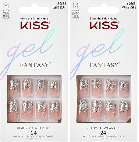 Kiss Gel Fantasy Nails - Fanciful, 24 Stück (Packung mit 2)
