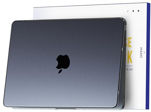 soonjet Kompatibel mit MacBook Air 13 Zoll Hülle M1 2020 2019 2018 [wie blankes MacBook] [robust und langlebig] Schutzhülle für Laptop A2337 A2179 A1932 – matt transparent (Space Grey Clear)