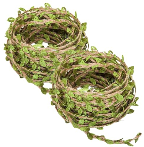 VIVIIHOO Ghirlanda decorativa con foglie di liane artificiali, 20 m, per matrimoni, feste, decorazione da parete