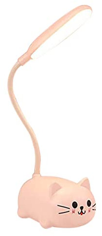 Artibetter Lampe De Bureau Mignonne Chat Led Lampe De Table Pour Garçon Et Filles Port Usb Rechargeable En Plastique Éclairage Doux Pour Chambre De Fille Compacte Et Fonctionnelle