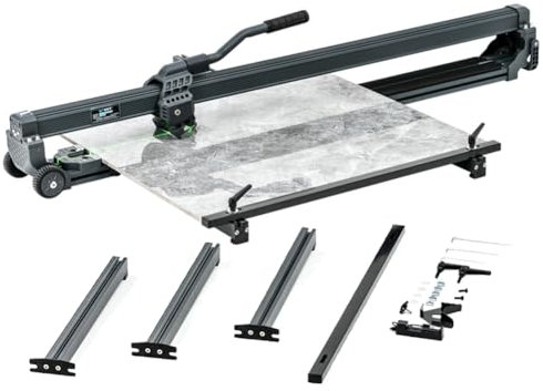 HYQNG Tagliapiastrelle di Grande Formato Tagliapiastrelle Manuale, Tagliapiastrelle Professionale in Ceramica di Porcellana con Maniglia di Trasporto e Ruote, Tagliapiastrelle per Piastrelle 80cm