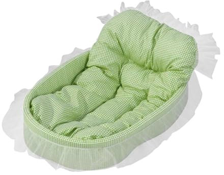 perfk Prinzessinnen-Katzenbett, Spitzen-Katzensofa, hübsches, weiches, abnehmbares Haustierbett, Hundebettcouch für Hauskatzen oder kleine Hunde, Welpen und, Grün