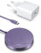 Mag-Safe Ladegerät Wireless Charger für iPhone: Magnet Ladestation Induktive kabellos Ladepad Kompatibel mit iPhone 16 15 14 13 12 und Air-Pods 3 2 Pro mit 20W Schnelles Adapter(Violett)