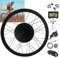 Kit de conversion de vélo électrique 72 V 3000 W, ensemble de moteur de moyeu de vélo électrique pour 20 vélos électriques avec panneau LCD – Roue arrière à entraînement direct pour batterie E-Bike