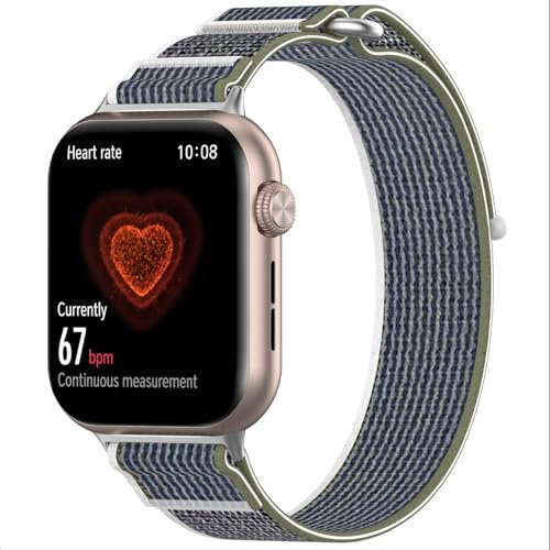 GIOPUEY Armband Kompatibel mit Honor Watch 5, Geflochtenes Nylon Armband [Unisex] elastisch Ersatzarmband - F