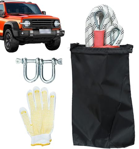 Cordes de remorquage pour camions, sangles de récupération portables en nylon – Corde de récupération, sangle élastique de remorquage de voiture pour VUTT, VTT, camion, voiture, bateau
