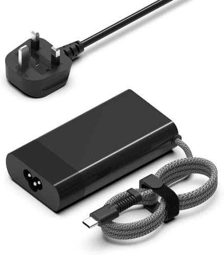 Hafiuege New Slim 65W USB-C Laptop Charger, Fit for HP Envy, Spectre X360, EliteBook X360, Lenovo, Acer, Asus, Samsung, Macbook Pro and More, Travel Type-C Power Cord Supply