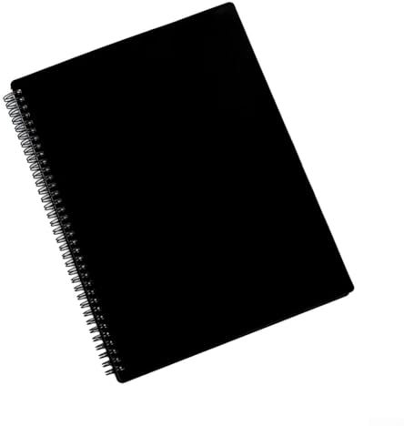 Music Score Storage Solution Multi Layer Transparent Folder for Organizing Piano Albums (20 pages Black)