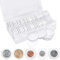 NHQ Lot de 25 Coin Caps,Clear Round Plastic Coin Caps,Rangements pour Pièces de Monnaie,Capsules de Pièces de Monnaie,6 Tailles,Etui de Porte-Monnaie en Mousse de Protection Réglable