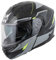 MTR K-4 Evo Klapphelm, als Jethelm & Integralhelm ECE 22.06 Geprüft, Motorradhelm mit Sonnenvisier, Mopedhelm mit Komfort-Innenfutter, Motorradhelm Herren & Damen, Fusion Grau/Neongelb, XL