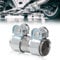Abrazadera de Tubo de Escape Ø 55mm x 125mm, Abrazadera de Banda de Escape Acero Inoxidable Conector de Tubo de Escape, Abrazadera Universal con 2 Abrazaderas de Escape