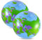 Abeillo 2 Stück 25cm Wasserball Aufblasbar,Lustige Wasserball Weltkugel,Bunt Aufblasbare Globe,Strandball Aufblasbare Wasserbälle,Schwimmball Beach Ball für Strand Pool Party,Geographie(Blau)