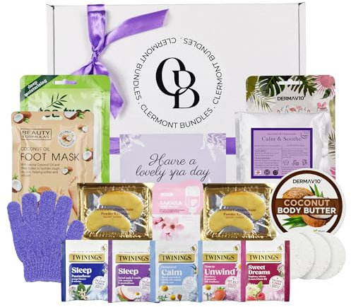 Verwöhn-Geschenkset für Frauen – Entspannungsgeschenke für Frauen, Self Care Verwöhnkorb, Enthält 18 Artikel, Gesichtsmaske, Fußpack, Handpackung, Haarmaske, Augen-Set, Körperbutter + mehr