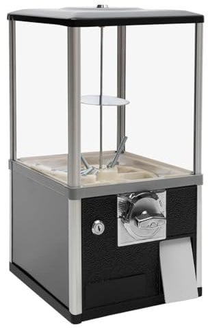 XUXIAO Distributore Automatico di Caramelle, distributore Automatico Commerciale di Caramelle alla rinfusa, distributore Automatico a gettoni, per Negozi di Giochi,Black