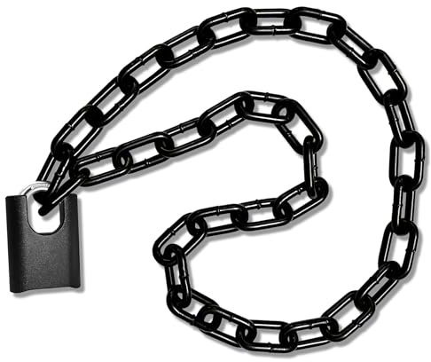 Heavy Duty Combination Lock with Chain,47 inch Long,8mm Thick ，Safety Chain Locks with Code,Padlock with Chain for Motorcycles, Bicycle, Door, Gate, Fence,Warehouses, Garage(Lock and Chain)
