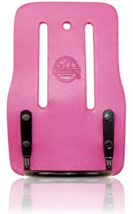 Graintex Hammer Holder for Tool Belt, Premium Top Grain Leather, Steel Hammer Loop, Fits up to 3 Belt, Fits All Standard Hammers, for Electricians, Carpenters, Contractors, Framers (Pink)