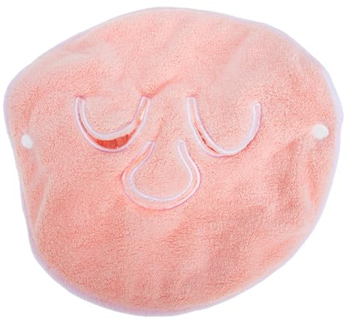 IMIKEYA Soft Pink Coral Fleece Spa Face Towel for Skincare, Reusable and Breathable Facial Mask Towel with Pore Cleaning Function, for Home Beauty and Spa Use