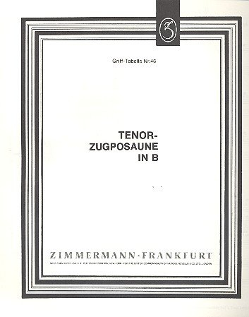 Grifftabelle für Tenor-Zugposaune in B