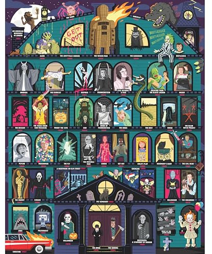 50 Must-Watch Scary Movies Bucket List 1000-piece Puzzle