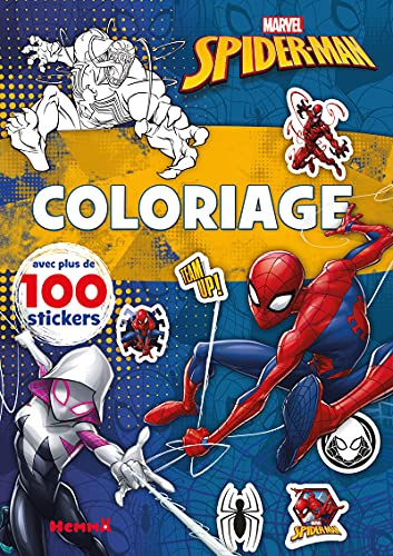 Marvel Spider-Man - Coloriage avec plus de 100 stickers (Spider-Man et Ghost-Spider)