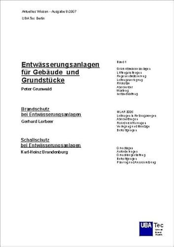 Entwässerungsanlagen für Gebäude und Grundstücke - Schallschutz bei Entwässerungsanlagen - Brandschutz bei Entwässerungsanlagen