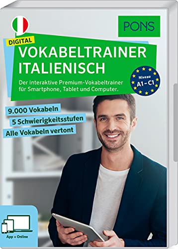 PONS Vokabeltrainer Italienisch: Der interaktive Premium-Vokabeltrainer für Smartphone, Tablet und Computer (Produktcode ohne Datenträger) (PONS Digital Vokabeltrainer)