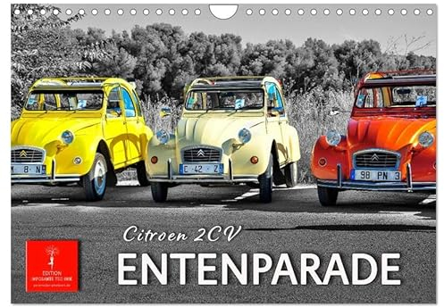 Citroën 2CV - Entenparade (Wandkalender 2025 DIN A4 quer), CALVENDO Monatskalender