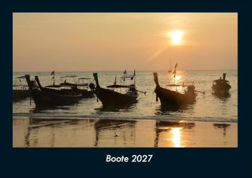 Boote 2027 Fotokalender DIN A4: Monatskalender mit Bild-Motiven aus Orten und Städten, Ländern und Kontinenten
