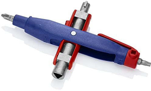 KNIPEX Stiftschaltschrankschlüssel für gängige Schränke und Absperrsysteme (145 mm) 00 11 07 (SB-Karte/Blister)
