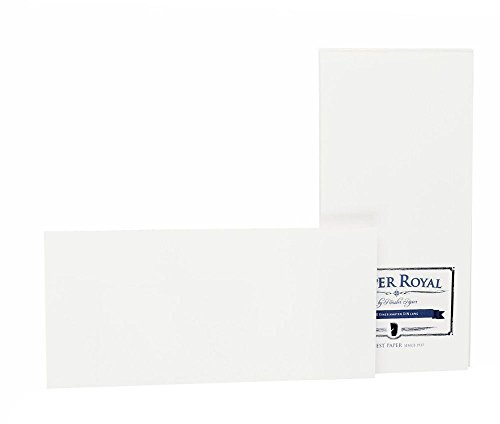 Rössler Paper Royal-Kartenpack | Kartenset | 20 Blanko Karten zum Selbstgestalten | Format DIN lang | Einladungskarten blanko | 11 x 2 x 21 cm | 1 Stück | Farbe: Weiß