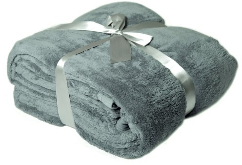 Viva XL Microfaserdecke Kuscheldecke Tagesdecke, 150x200 cm, GRAU