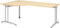 bümö Eckschreibtisch groß, B-Serie 200x120 cm, Tischplatte aus Holz in Ahorn, Gestell aus Metall - Schreibtisch L Form, großer Tisch für's Büro, Computertisch, Bürotisch