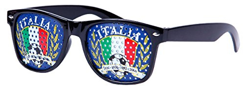 Lunettes à Grille à Trous Design Drapeau Italie Italia Italy Italien Squadra azzura Coupe du Monde Foot soirée évenement à thème Humoristiques Deguisement fête, Choisir:V-1153 Italie