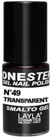 LAYLA ONE STEP Smalto Semipermanente in Gel 3-in-1 Veloce e Facile Applicazione Durata 3 Settimane Alta Pigmentazione Senza Strato di Dispersione 5ML Layla Cosmetics N.49 TRASPARENT (Bianco)