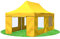 Stabilezelte Faltpavillon 3x6 Meter Premium mit Fensterseiten Gelb
