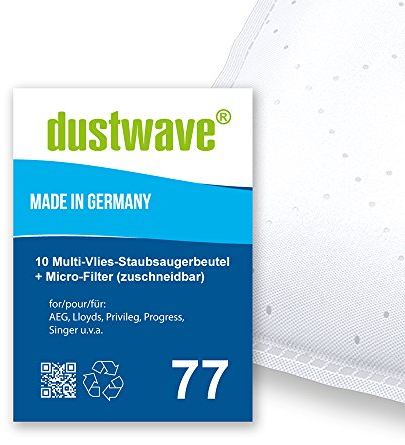 Sparpack - 10 Staubsaugerbeutel passend für AEG - Vampyr 765 i Bodenstaubsauger von dustwave® Markenstaubbeutel Made in Germany + inkl. Micro-Filter
