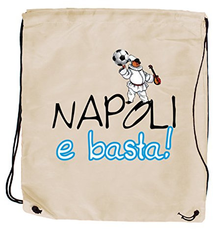 My Custom Style Sacco Borsa Zaino Poliestere#Napoli e Basta#34x39,5