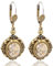 Vintage Ohrringe mit Markenkristallen Gold NOBEL SCHMUCK