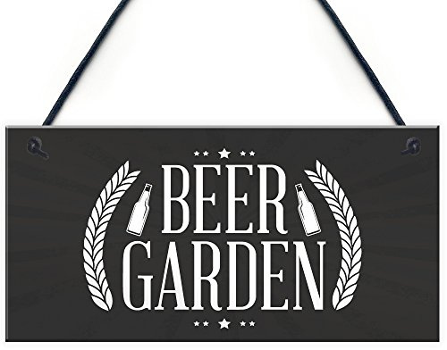 Red Ocean Beer Garden Sign Shabby Chic Style Hanging Plaque Pub Bar Man Cave Alcohol Friendship Gifts For Men