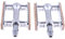 Baoblaze Vintage Aluminium Holz Fahrradpedale Bike Pedale Mountainbike Pedale für Mountainbike, Silber