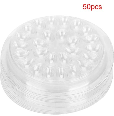Faux Cils Porte, Support de colle pour cils 50pcs support de colle pour cils jetable Transparent Cils Extension de Cils Colle Stand Pad pour Extension de Cils Support de Colle de Faux Cils