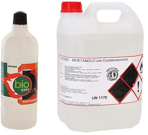 4 COMBUSTIBILE LIQUIDO BIOETANOLO Lt. 5 pulito inodore camino caminetto biocamino naturale DP.7050334