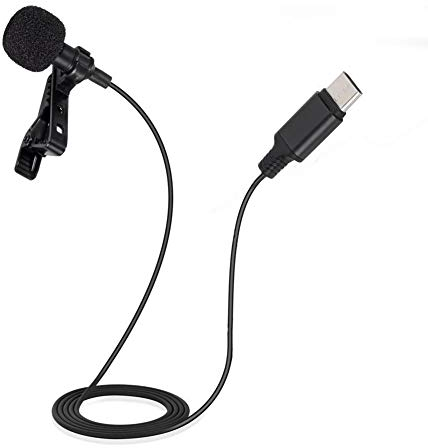 Lavalier-Mikrofon, USB-Lavalier-Ansteckmikrofon Typ C, omnidirektionales Clip-On-Mikrofon für Android-USB-Type-C-Schnittstellengeräte