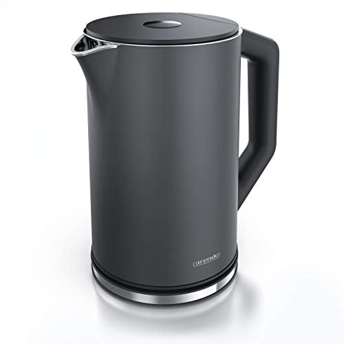 arendo - Bouilloire Électrique en Acier Inoxydable - Ebullition Rapide - Sélection de la Température 40° à 100 ° - ou 4 Températures Prédéfinis - Modell Elegant - 1,5 L 2200 W - sans BPA - Cool Grey