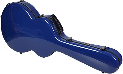Crossrock Fiberglas Hartschale mit Rucksack Navy Blue 335 Style Gitarrenkoffer (CRF1020SANVBL)