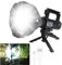 Foleto Rechargeable LED Spotlight Flashlights 120000 High Lumens, Super Bright Flashlight with 4 Modes IPX5 Waterproof, Large Searchlight for Fishing, Hiking and Camping with Tripod(Large)