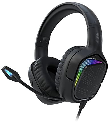 Black Shark Gaming Headset for PC, PS4, PS5, Xbox, Switch, All-in-1 Gaming Headphones with Ultra-Clear Bendable Mic, 50mm Dynamic Drivers, Noise Isolation Ear Cushions, in-line Controls - Goblin X1